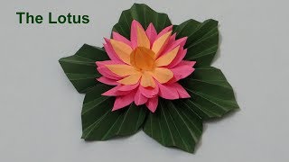 How To Make An Origami Lotus Flower With One Sheet Of Paper