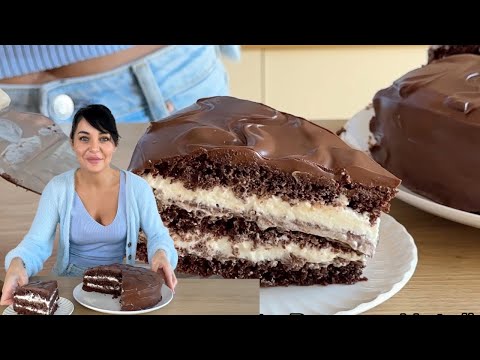 Torta Panna e Nutella o Torta Moretta Strepitosa😍 Ricetta facilissima da fare per compleanni