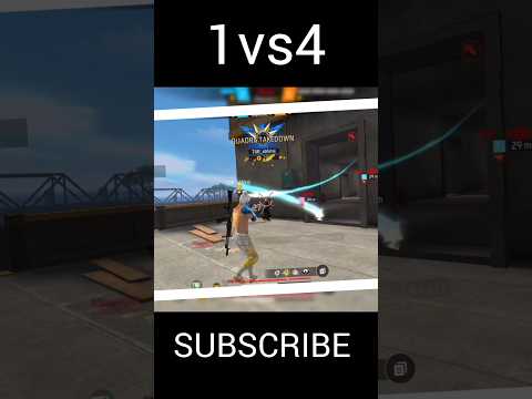 free fire 1 vs 4 clutch with Draco Ak47 #freefireshorts #shorts