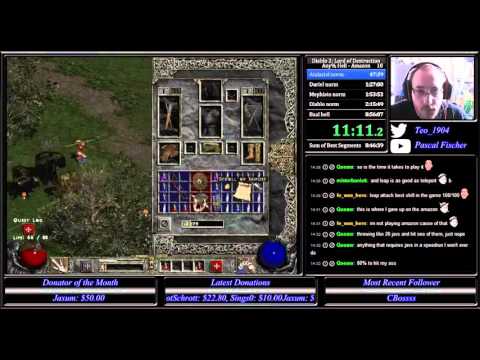Diablo 2 LoD Hell any% RTA Amazon Speedrun 7:54:11 [WR]