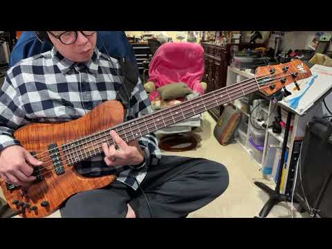 Fodera Imperial 5 MG Electric Bass 2015 - Koa / BRW image 10