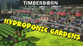 More Food with Hydroponic Gardens in Timberborn | Bad Crater Episode 40