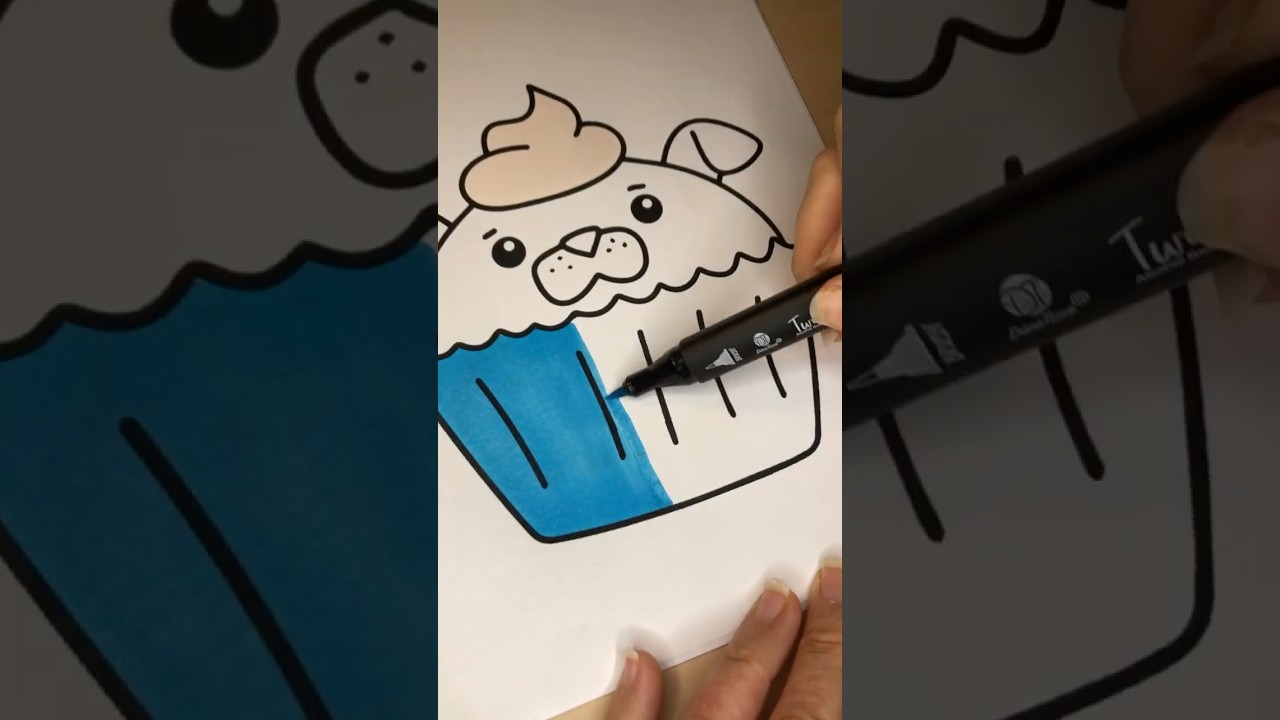 Kawaii Muffin Coloring Page | PrintArt Avenue #coloring #coloringbooks #coloringpages #relaxing #art