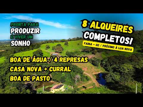 Chácara à Venda em Faina GO | 8,5 Alqueires | 4 Represas | Casa Sede Nova | Próxima a Lua Nova
