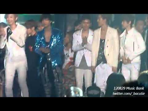 [FANCAM] 120829 KBS Music Bank Special - Ending (EXO-K) 1 [EXCLUSIVE]