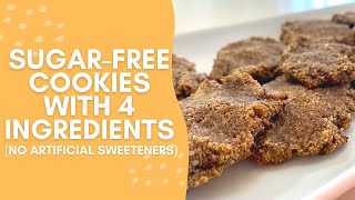 🍪 4 Ingredient Sugar-Free Cookie Recipe (No Artificial Sweeteners!)
