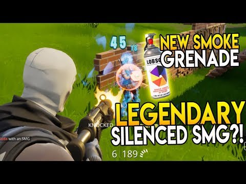 "LEGENDARY SILENCED SMG?! NEW SMOKE GRENADE!! SQUAD WIN & HIGHLIGHTS" Fortnite Battle Royale News
