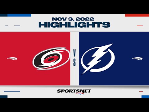 NHL Highlights | Hurricanes vs. Lightning - Nov. 3, 2022