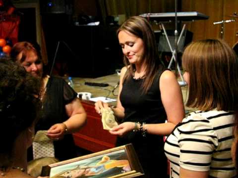 Pens Meadow Summer Ball - Lucy Nicholls presented with her mermaid picture xx