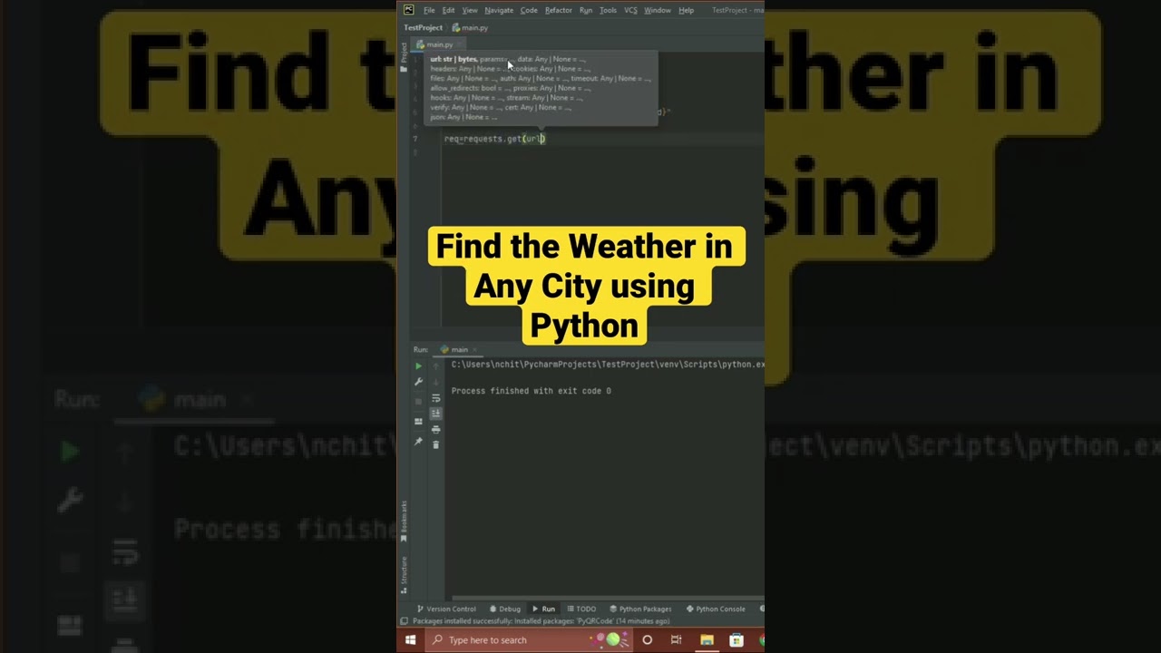Find the Weather in Any City using Python