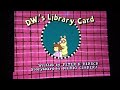 Arthur DWs Library Card Title Card