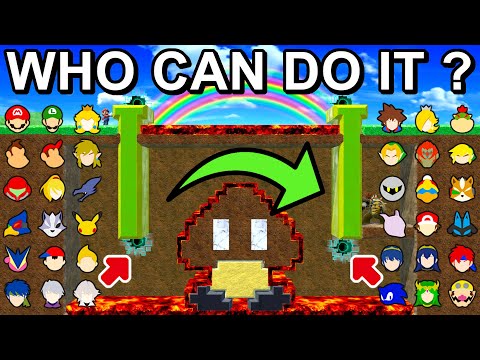Who Can Go In The Pipe And Jump Over The Goomba ? - Super Smash Bros. Ultimate