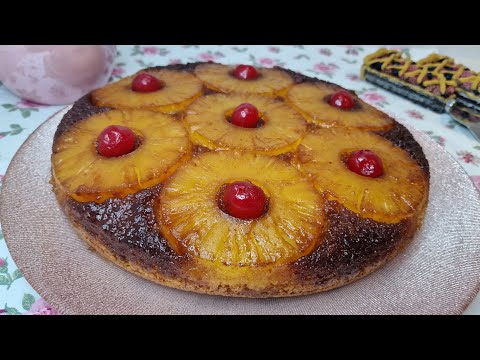 TARTA INVERTIDA DE PIÑA!! Receta fácil!