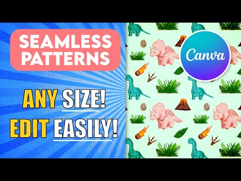 EASY Seamless Patterns in Canva!