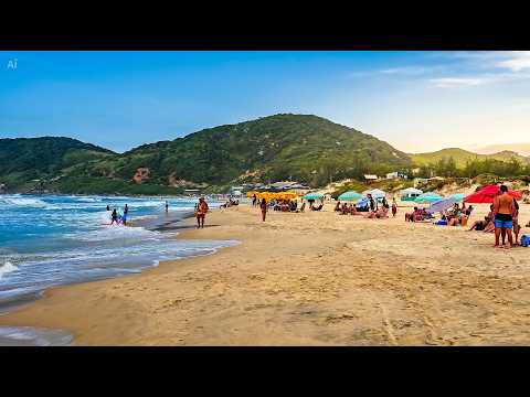 MAR revolto e paisagem ABSURDA – veja a PRAIA DO ROSA no VERÃO 🌊🌿