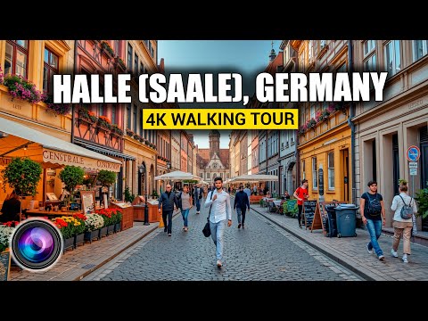 HALLE (SAALE), Germany 🔹 4K HDR Silent Walking Tour | City Walk & Historic Streets 🚶‍♂️