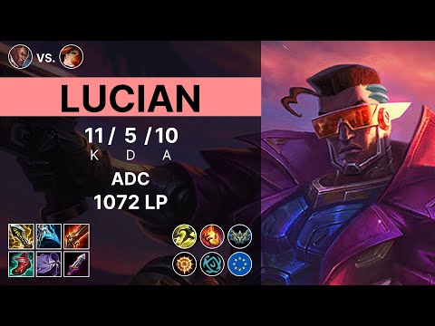 Lucian Adc vs Miss Fortune - 1072 LP Challenger - EUW 15.12