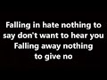 five finger death punch - falling in hate (lyrics)