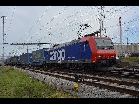 Bahnverkehr im RB Basel am 06.04.19 – "SBB, DB, Crossrail, Railtraxx"