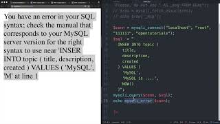 WEB3 - PHP & MySQL : 6.3.mysqli_error