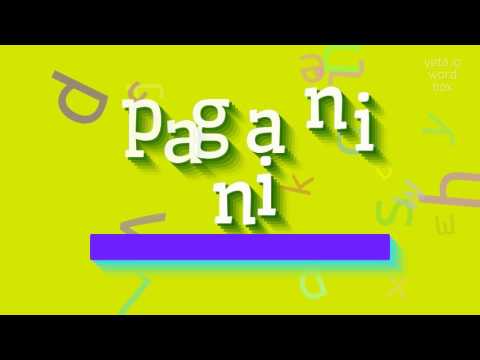 PAGANINI - How to pronounce it?