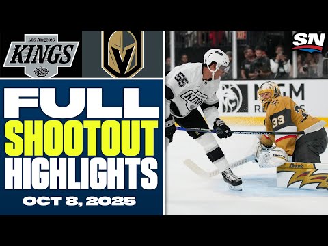 Los Angeles Kings at Vegas Golden Knights | FULL Shootout highlights - October 8, 2025