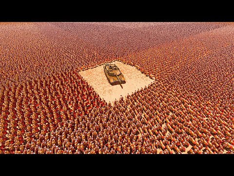 1 SUPER M1A2 ABRAM TANK SURROUNDED BY 1,000,000 ROMANS | Ultimate Epic Battle SIMULATOR 2 |​