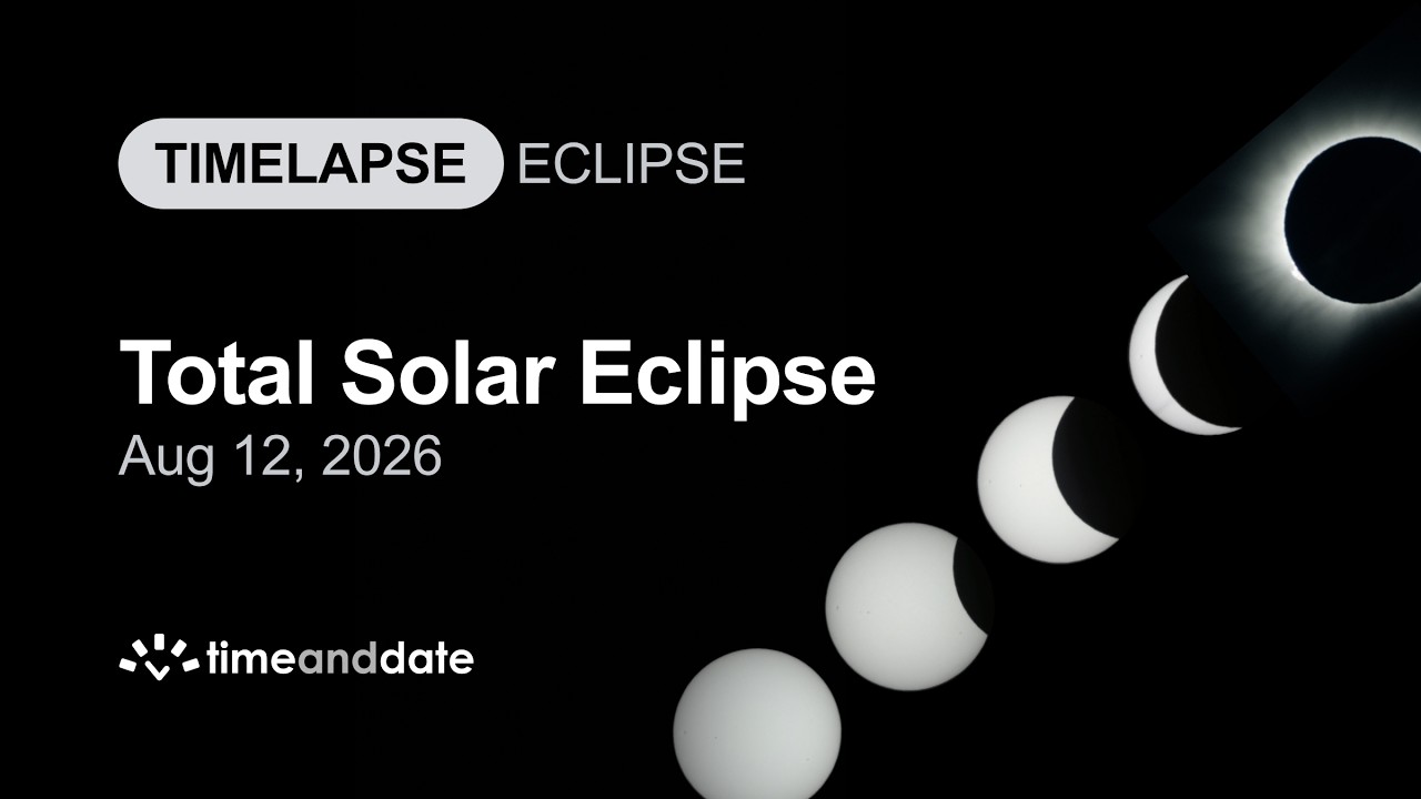Total Solar Eclipse Timelapse, August 12, 2026