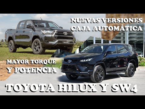 Toyota Hilux y SW4 2022 | nuevas versiones automáticas 2.4 y 2.8 |  motores más potentes.