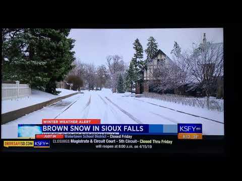 Dirty Brown Snow in SF, SD from storm Wesley and Px