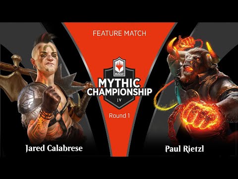 Round 1 (Draft): Jared Calabrese vs. Paul Rietzl - 2019 Mythic Championship IV