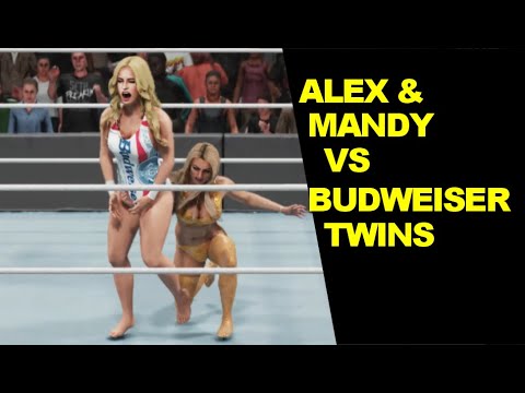 WWE 2K19 Alex Gracia & Mandy Rose vs Budweiser Twins - Elimination Tag
