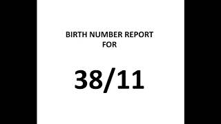 Birth Number Report for 38/11