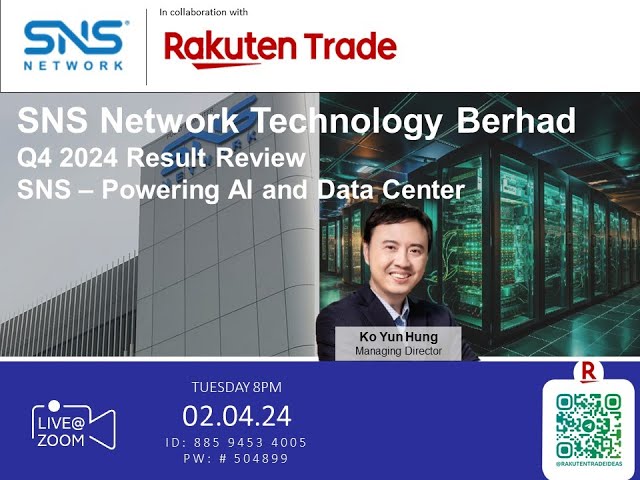 Rakuten Trade Ideas 🎯 Webinar - SNS Network Technology Bhd (0259)