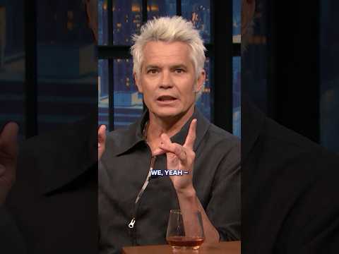 Timothy Olyphant attempts to showcase a clip from his show "Lucky" 😅