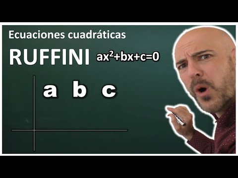 ECUACIONES CUADRÁTICAS O DE SEGUNDO GRADO. ax^2+bx+c=0. Método de Ruffini