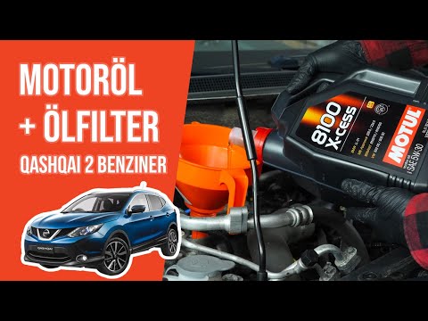 How to change the engine oil and oil filter on a Qashqai 2 1.2 DIG-T 🛢