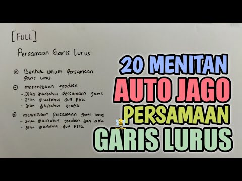 JUST 20 MINUTES TO IMMEDIATELY BE AN EXPERT AT STRAIGHT LINE EQUATIONS‼️