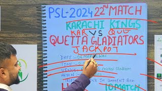 Karachi Kings vs Quetta Gladitors psl 22nd match prediction | Quetta vs Karachi prediction today