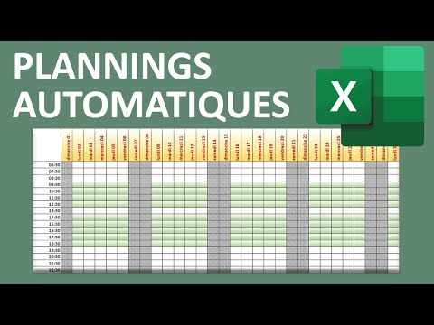 Créer des calendriers et plannings automatiques avec Excel