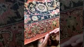 How to do Binding or Serging on an oriental rug #rugs #carpets
