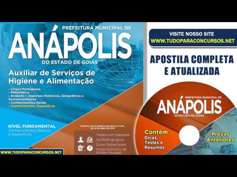 Apostila Auxiliar de Serviços - Anapolis-GO 2015 Impressa