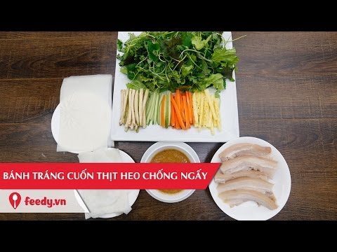 Hướng dẫn cách làm món Bánh tráng cuốn thịt heo - Ricepaper Rolls With Belly Pork