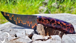 Forging A Copper Damascus Hunting Knife