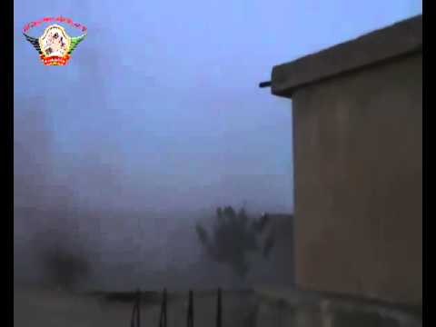 استهداف مقرات النظام في قرية معان في ريف حماة بصاروخ محلي الصنع من قبل الفوج الأول التابع للواء التوحيد