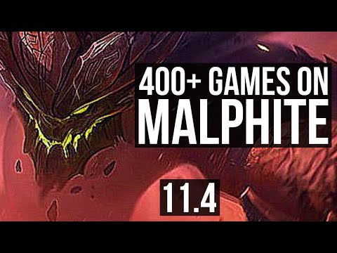 MALPHITE vs GAREN (TOP) | 7/1/3, 400+ games, Dominating | EUW Master | v11.4