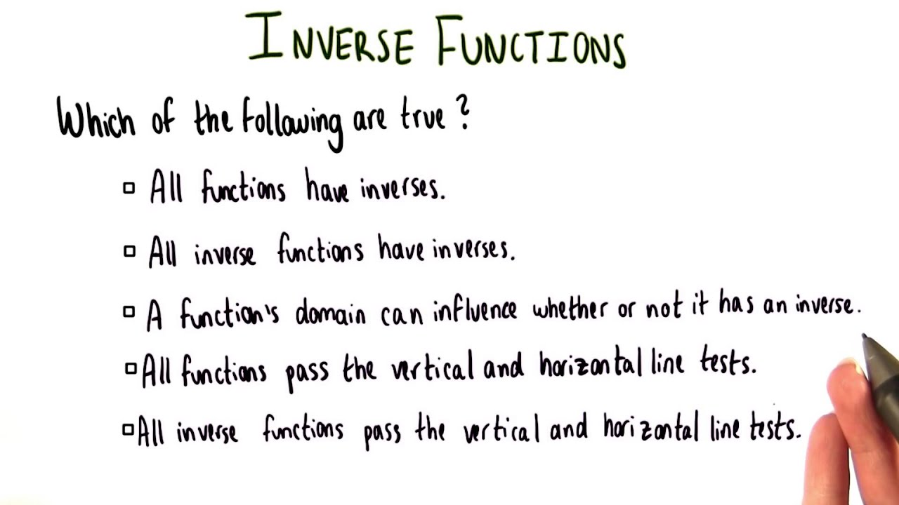 Properties of Inverse Functions - College Algebra