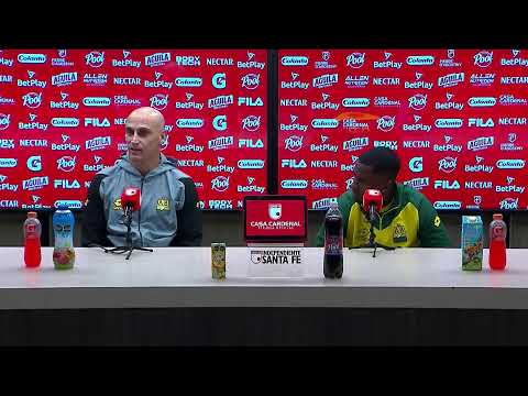 Rueda de prensa de Bucaramanga tras su partido con Santa Fe
