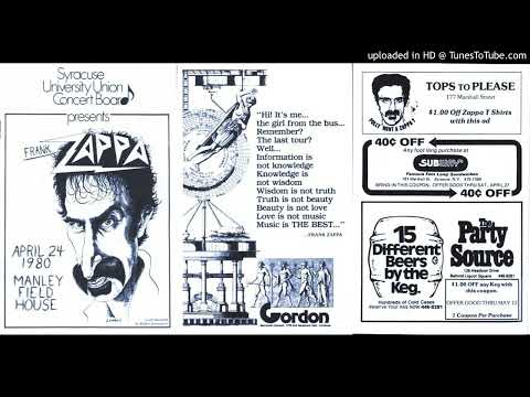 Frank Zappa - He Used To Cut The Grass, Syracuse, NY, April 24, 1980