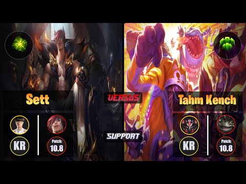Faker SETT (Support) [Aftershock] VS TAHM KENCH - Grandmaster KR Patch 10.8